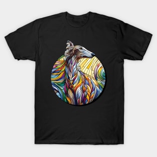 Borzoi, stained glass. I love borzois. T-Shirt